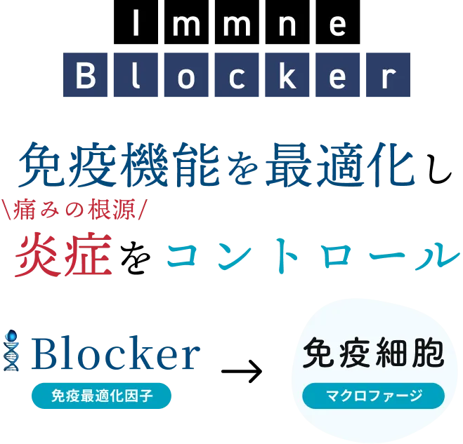 免疫機能を最適化し「痛みの根源」炎症をコントロール